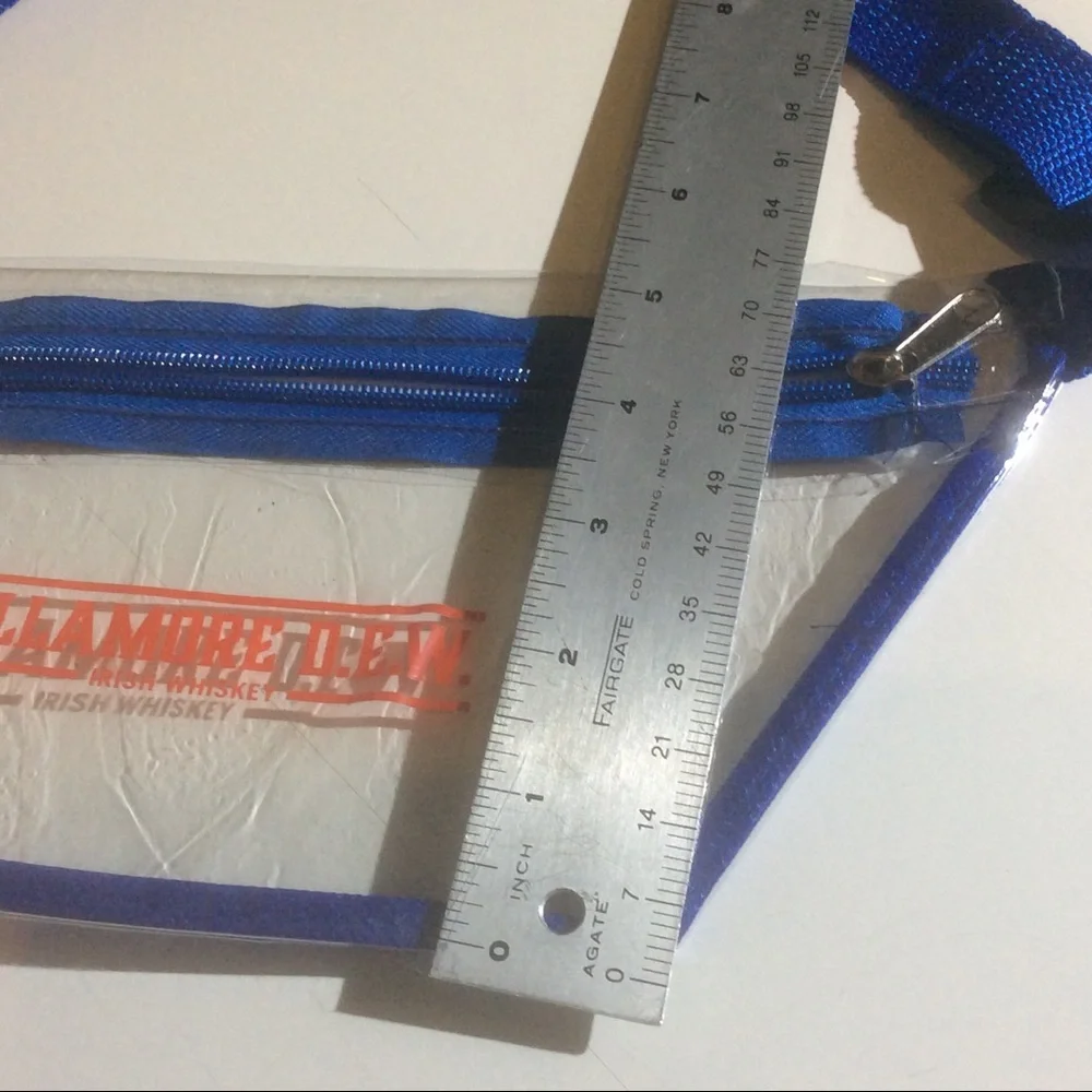 2 Tullamore Dew Irish Whiskey CLEAR Waist Bag Zip Adjustable Strap Fannie Pack